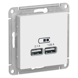 Розетка Шнайдер AtlasDesign usb белый (ATN000133)