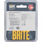 Рамка для розеток и выключателей IEK Brite 1 пост стекло цвет черный