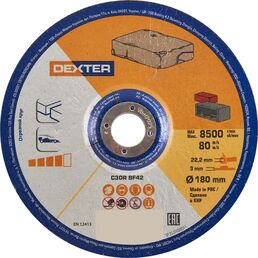 Диск отрезной по камню тип 42 Dexter 180x22.2x3 мм