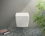 Комплект подвесного унитаза Vitra Metropole L-Box 9820B003-7201 с инсталляцией и кнопкой, сиденье микролифт