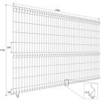 3D панель для забора Grand Line Light h.1.73 x L.2.5 оцинкованная сталь