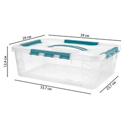 Ящик Grand Box 39x12.4x29 см 10 л пластик с крышкой цвет прозрачный