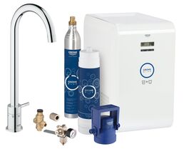 Комплект с вертикальным вентилем для мойки GROHE Blue Minta New для охлаждения и газирования, стартовый комплект (31302001)