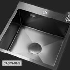 Многофункциональная кухонная мойка Esbano CASCADE-S 50 см оружейная сталь, с колландером