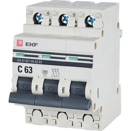 Автоматический выключатель EKF 63 C63 А 4.5 kA