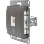 Розетка компьютерная встраиваемая Systeme Electric Glossa RJ45 cat 5E цвет графитовый