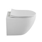 Подвесной унитаз BelBagno Uno BB7306CHR/SC безободковый, с крышкой микролифт, белый