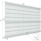 3D панель для забора Grand Line Light h.1.73 x L.2.5 RAL 6005 зелёный