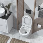 Комплект Унитаз подвесной Taliente Amato Vortex смыв ТОРНАДО + Инсталляция Grohe Rapid SL + Кнопка смыва хром