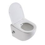 Унитаз подвесной BelBagno Uno BB3105CHR-BS/SC белый, с функцией биде, смесителем и крышкой микролифт