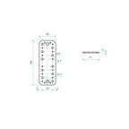 Пластина крепежная КР 180x65x1.8 оцинкованная сталь цвет серебро
