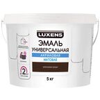 Эмаль акриловая универсальная Luxens цвет коричневый матовый 5 кг
