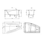 Ванна Roca Hall Angular акрил 150x100 см угловая левая