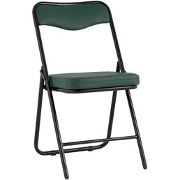 Складной стул Stool Group Джонни экокожа зелёный каркас черный матовый УТ000035364