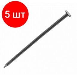 Комплект 5 штук, Гвозди строительные 3.0х70, 1 кг пакет Tech-Krep 101580
