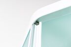 Душевая кабина Esbano Elegancia 90х90 ES-L90PR с крышей, с LED освещением, стекло матовое, профиль белый