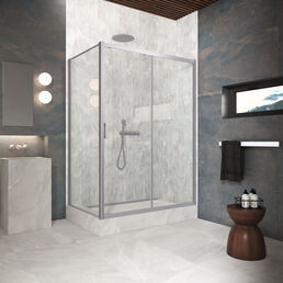 Душевой уголок Vegas-Glass 115x95 ZP+ZPV Protec h1900 115*95 07 01 профиль матовый хром, стекло прозрачное