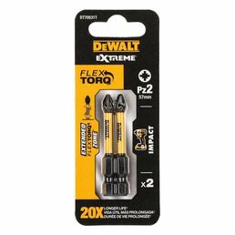 Биты DEWALT PZ2, 57 мм, HEX, 2 шт. (DT70531T-QZ)