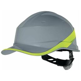 Каска защитная DELTA PLUS из АБС BASEBALL DIAMOND V серо-желтая
