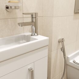 Смеситель для раковины с гигиеническим душем Iddis Sena SENSB00i08 хром