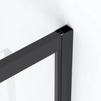 Душевой уголок Domani-Spa Cube квадратный 90x90 см черный профиль матовое стекло раздвижной