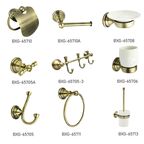 Держатель для туалетной бумаги Bath Plus Bronx Gold с крышкой цвет золото