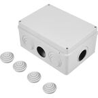 Распределительная коробка открытая Lexman 210x150x100 мм 8 вводов IP55 цвет серый