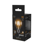 Лампа Gauss LED Filament A60 E27 8W 740lm 2700К 1/10/40