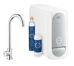 Комплект с вентилем для фильтрованной и газированной воды GROHE Blue Home (без смешивания) с набором для подключения, хром (31498000)