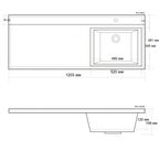 Тумба под раковину BelBagno KRAFT-LVD-580/1200-2C-PIA-RNN