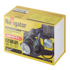 Фонарь налобный Navigator NPT светодиодный 1 LED 5 Вт аккумуляторный Li-Ion 2400 мАч металл/пластик 3 режима (61438)