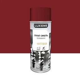Грунт-эмаль аэрозольная по ржавчине Luxens матовая цвет красный 520 мл