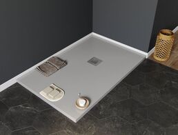 Душевой поддон Aquanet Pleasure 140х90 из литьевого мрамора, серый