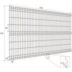 3D панель для забора Grand Line Light h.1.53 x L.2.5 RAL 8017 коричневый