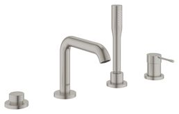 Смеситель GROHE Essence New для ванны на 4 отверстия, суперсталь