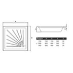 Душевой поддон стальной 80x80 см квадратный