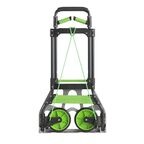 Тележка Standers двухколесная складная алюминий нагрузка до 100 кг цвет черный/зеленый