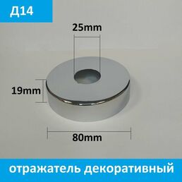 Отражатель (чашка) для смесителя и полотенцесушителя 3/4" (D25мм.) цвет хром, 2 штуки (пара)