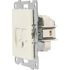 Компьютерная розетка встраиваемая Gusi Electric Ugra RJ45 без заземления цвет бежевый