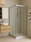 Душевой уголок Royal Bath 100х100 RB HPD-T-ST стекло прозрачное, профиль сатин