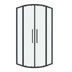 Душевой уголок Grossman Cosmo 80x80 301.K33.02.8080.21.00 без поддона, стекло прозрачное, профиль черный матовый
