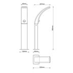 Светильник Inspire Lakko LED 56 см 1000 Лм 4000 К IP44 цвет серый