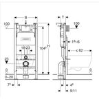 Инсталляция Geberit Alpha для подвесного унитаза