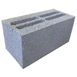 Блок бетонный 390x190x188 мм серый