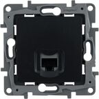 Розетка компьютерная RJ45 категория 5e UTP - Legrand Etika - антрацит