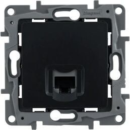 Розетка компьютерная RJ45 категория 5e UTP - Legrand Etika - антрацит