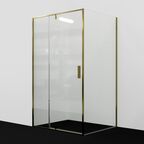 Душевой уголок Wasserkraft Aische 120x80 55P06 без поддона, стекло прозрачное, профиль матовое золото