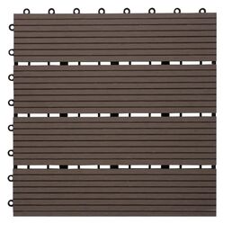 Садовая плитка ДПК 30x30 см шоколад