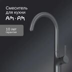 Смеситель кухонный Am Pm с подключением к фильтру цвет черный