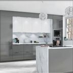 Фасад для кухонного ящика Аша грей 79.7x12.5 см Delinia ID ЛДСП цвет светло-серый